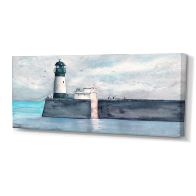 " Long Pier With A Lighthouse "