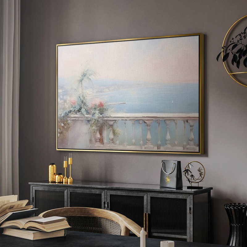 «Vintage Landscape -DL XXXV» sur toile, Or, H 27 po x l 41 po