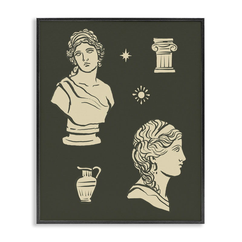 Estampe numérique moderne moderne encadrée par Victoria Barnes, H 20 po x l 16 po, Giclée encadrée noir minuit