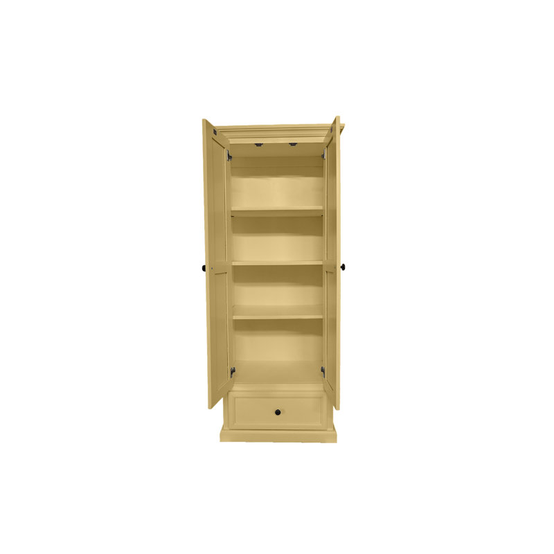 Garde-manger traditionnel avec tiroir simple, Jaune coupole