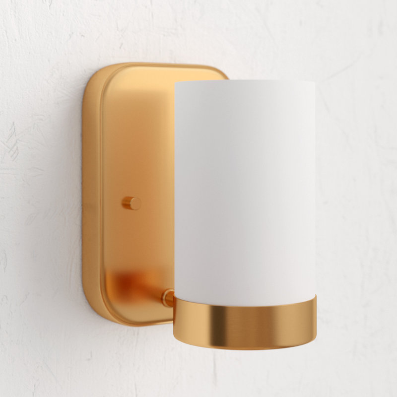 Applique murale 1 lumière pour salle de bain, Bronze brossé