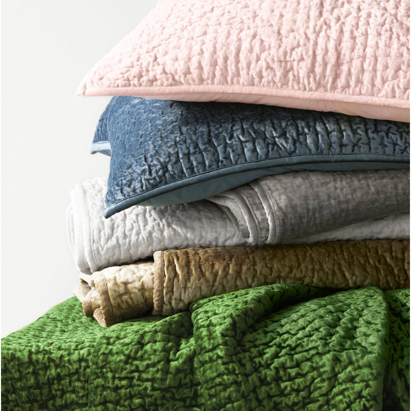Parisienne Velvet Quilt, Topaz, King Quilt