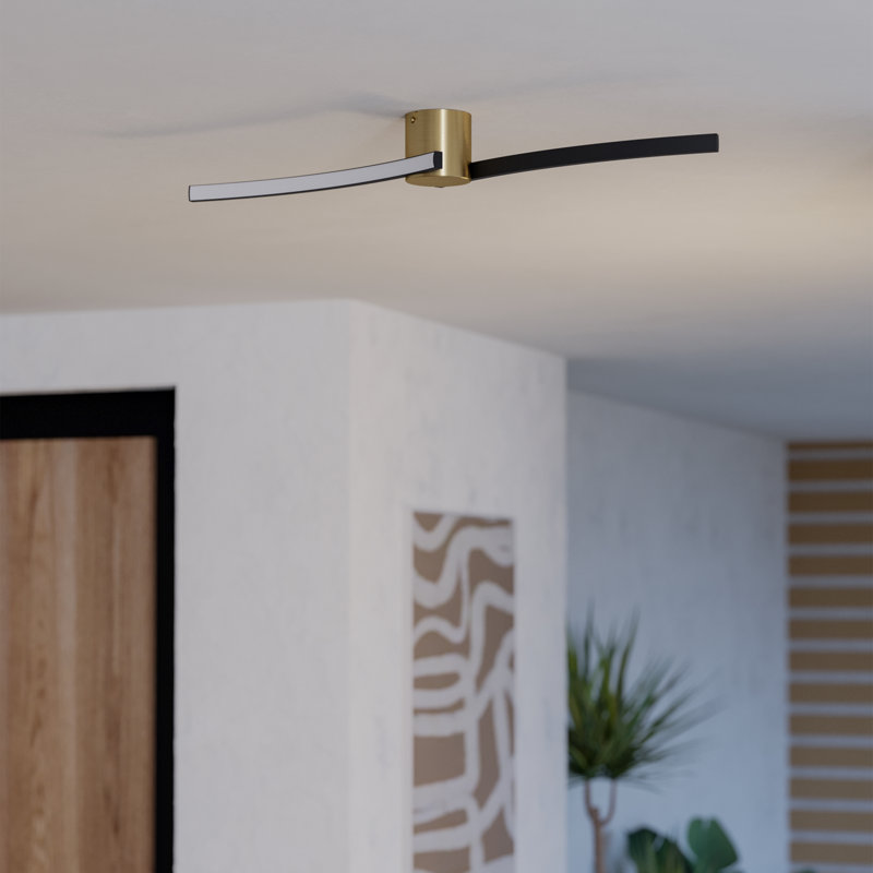 Wildes 3-Light 50cm Flush Mount, Matte Black