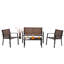 Geral 4 Piece PVC-Coated Polyester Metal Seating Group Breathable-737166919