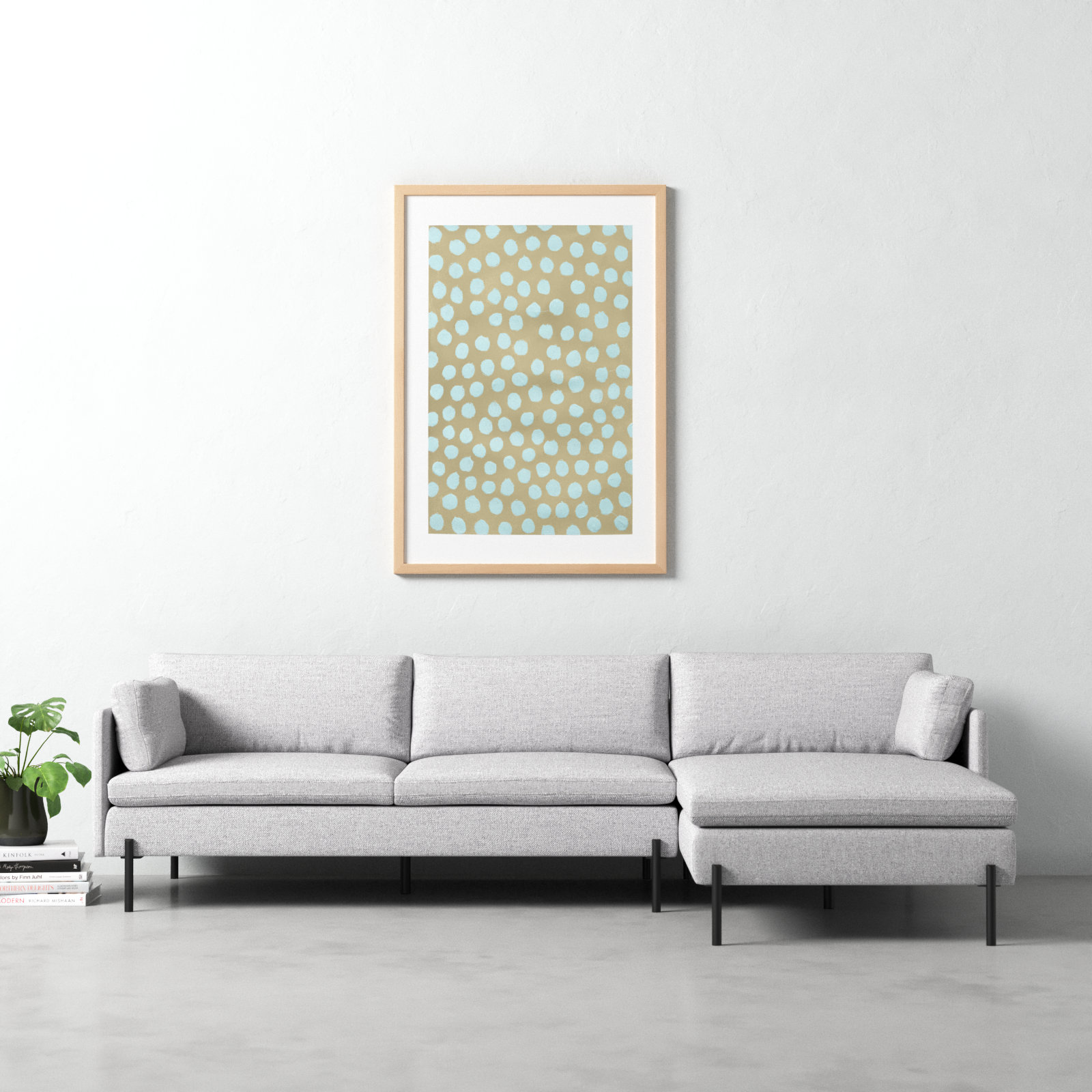 Cloud On Khaki by Michela Sorrentino, Brown, 50" H x 35" W x 1.25" D