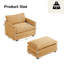 Fauteuil en velours côtelé avec repose-pieds Redenius-91901461