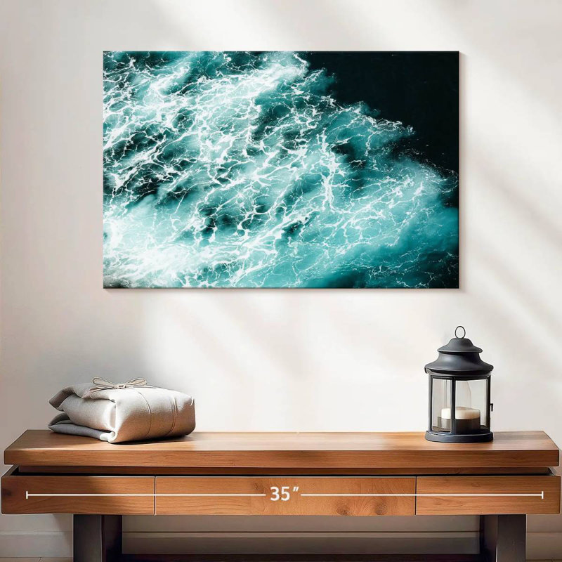 Gillard Turquoise Ocean Wave, 16" H x 24" W