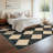 Machine Washable Rugs Distressed Trellis Rug for Living Room Non Slip Stain Resistant Carpet Modern Checkered Farmhouse Floor Cover-382196921
