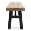 Banc d'extérieur avec panneau à lattes et structure en bois d'acacia, naturel et gris