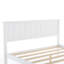 Lit plateforme de taille blanche avec système fonctionnel sous les tiroirs - Fabriqué en pin et pour une chambre à coucher organisée pleine grandeur dans de magnifiques capacités