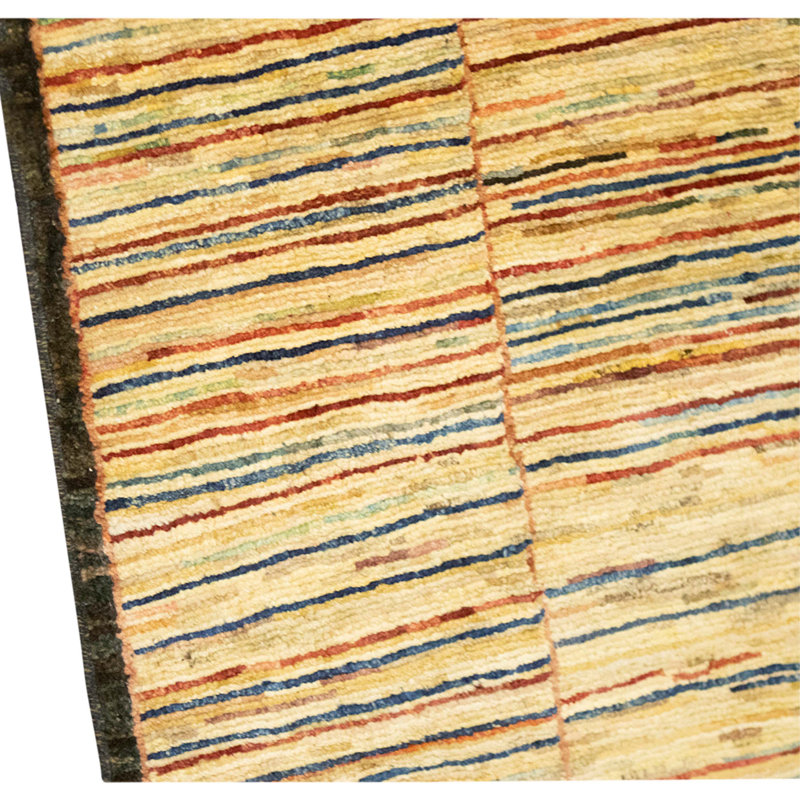 Hand Knotted Wool Area Rug in Multi