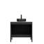 Comptoir de meuble-lavabo noir autoportant 30 po Carrara-1036767900