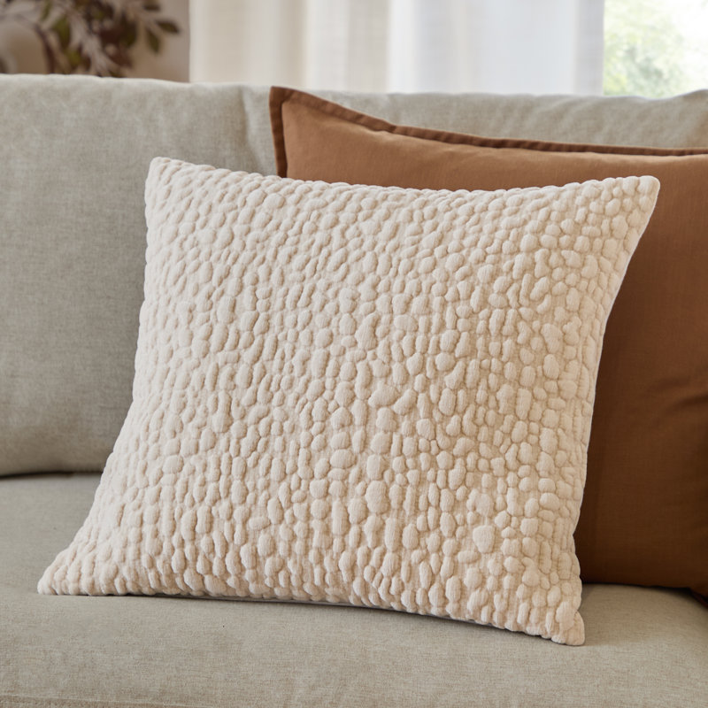 Pebble Square Cushion Cover, Cream