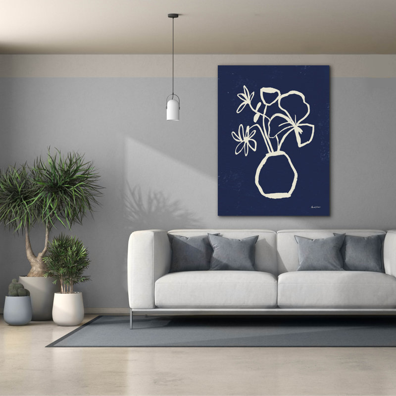 Art floral sur toile, H 54 po x l 40 po x P 1,5 po