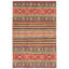 Tapis unique en laine noué à la main 6 pi 10 po x 10 pi 3 po nouvel âge Odeth en rouge / brun / vert