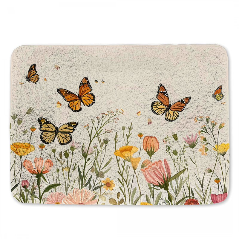 Liliyanna Microfiber / Microsuede Non-Slip Bath Mat, 17"W x 24"L