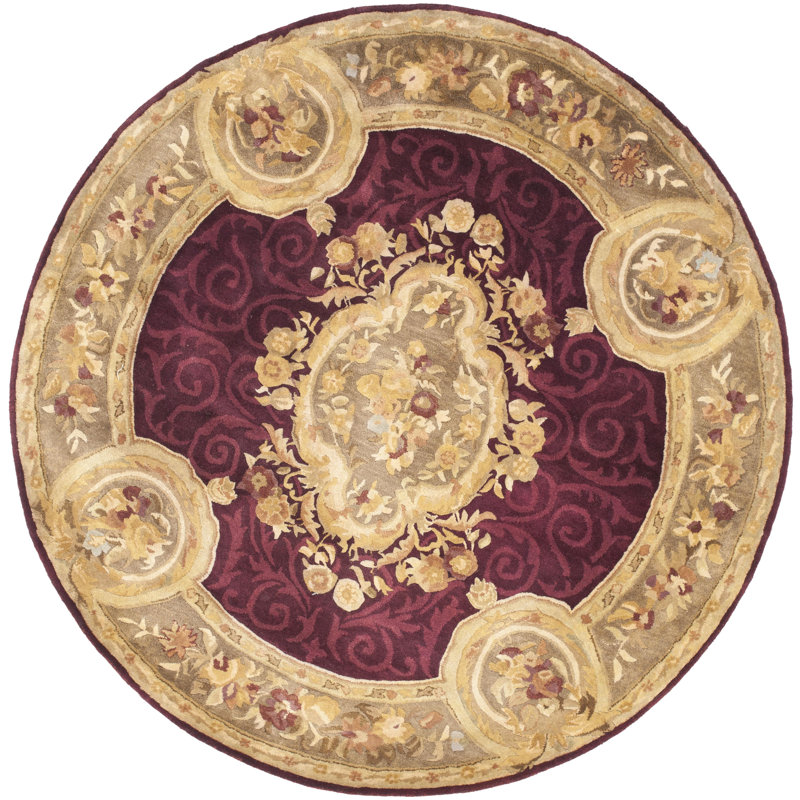 Bedgood Hand Tufted Wool Oriental Rug, Round 8'