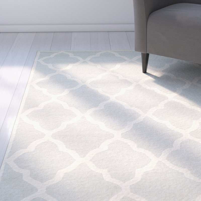 Roan Geometric Wool Hand Woven Area Rug, Rectangle 152 x 244 cm