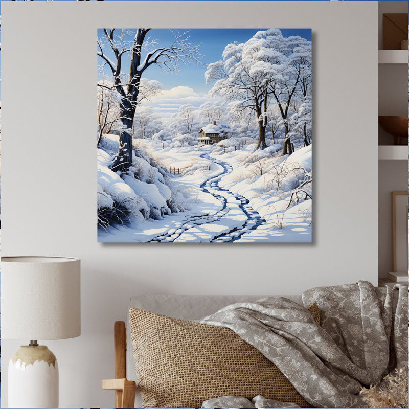 Snow Winters Solitude VII - Landscapes Canvas Prints, H 36 po x l 36 po x P 1,5 po, Toile tendue