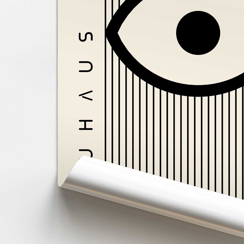 Impression géométrique Bauhaus, H 14 po x l 11 po