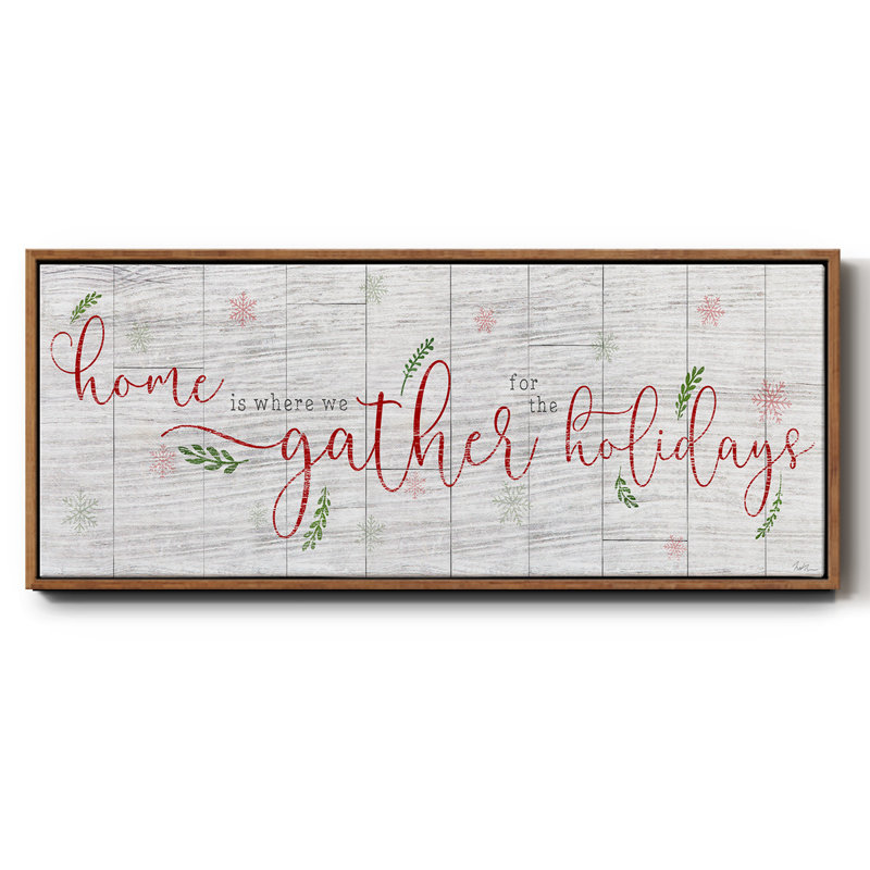 Holidays Gather- Framed Canvas, 24" H x 60" W