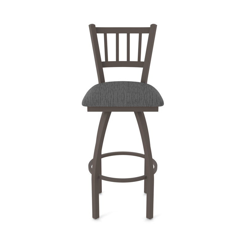 Tabouret pivotant 810 Contessa, Tissu - charbon graphique, Bronze, Tabouret de comptoir (siège d'une hauteur de 25 p