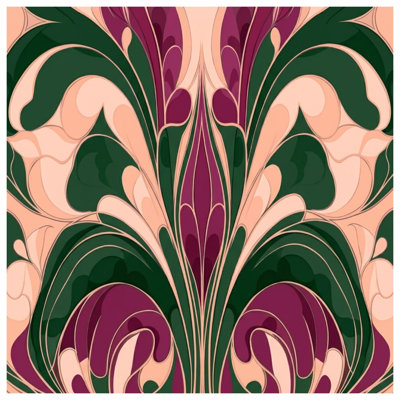 Tapisserie florale abstraite