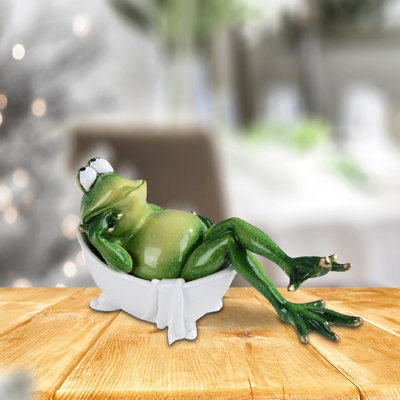 Figurine de grenouille dans la baignoire 7,5 po