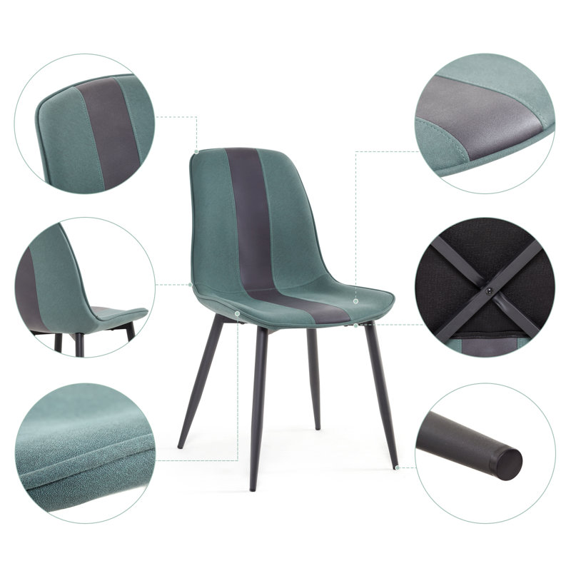 Side chair Set Coppin, Green/Black