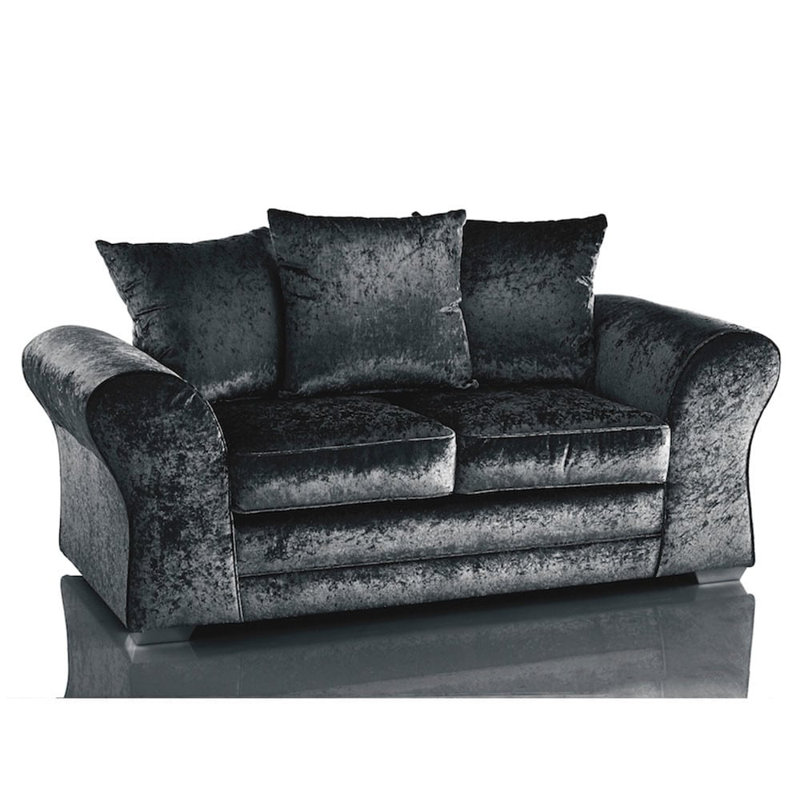 Padilla Velvet Sofa, Black