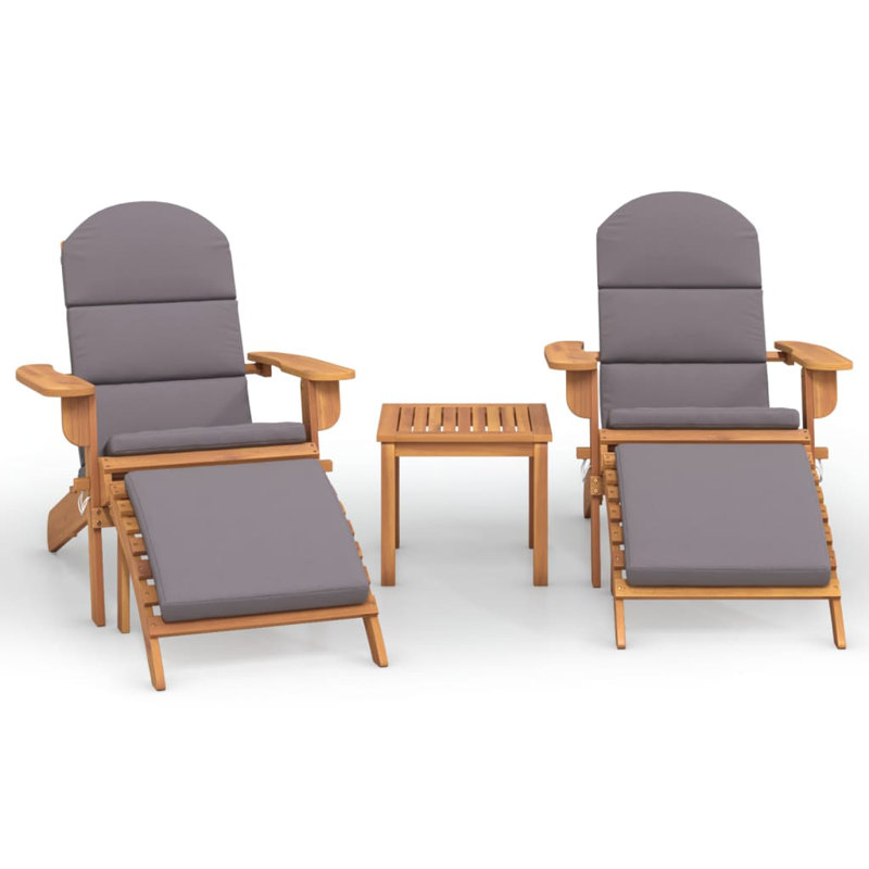 Chaise Adirondack d'extérieur Piercey, Brun / gris