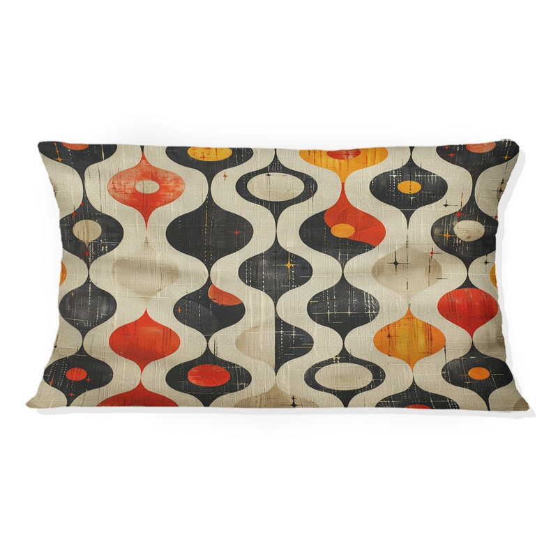 Coussin lombaire orange Midcentury Charm II - Midcentury