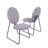 3-Piece Dining Set With PU Upholstered Chairs And Metal Legs