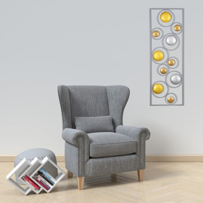 Accessoire mural décoratif en métal peint à la main, 35,4 x 12,6 pouces | Fabrication 100% métal, épaisseur: 0,06 po | Conception unique avec fonction de fixation murale, ajoutant élégance et caractère à n'importe quelle pièce