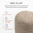 Sfera 17" Brown Upholstered Pouf Ottoman-755483271