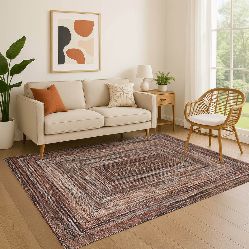 Premium Machine Washable Bucz AMF1725 Geometric Rug, Rectangle 10' x 14'