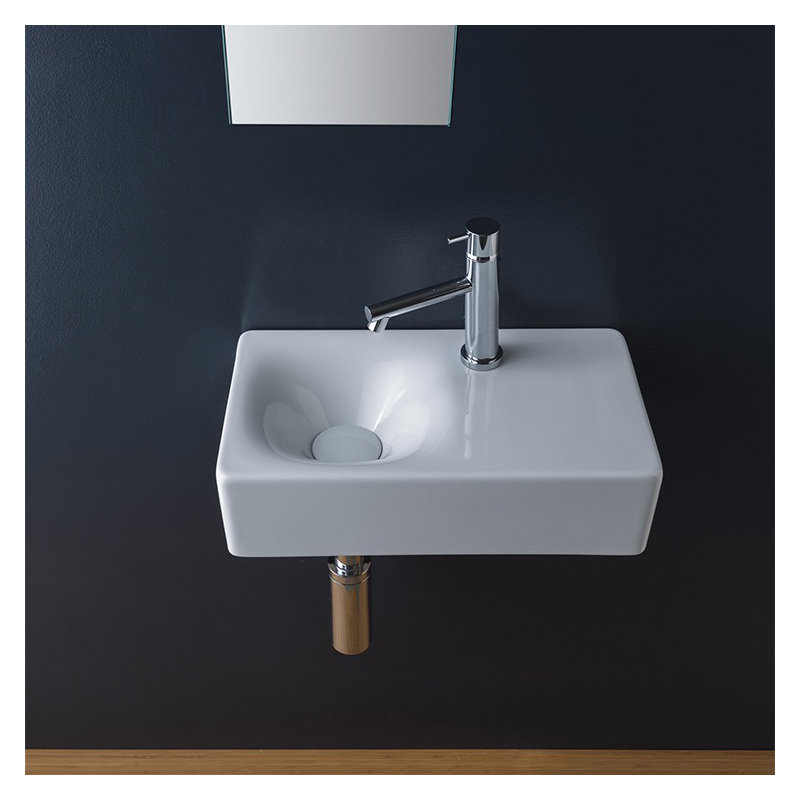Lavabo de salle de bain mural Cube