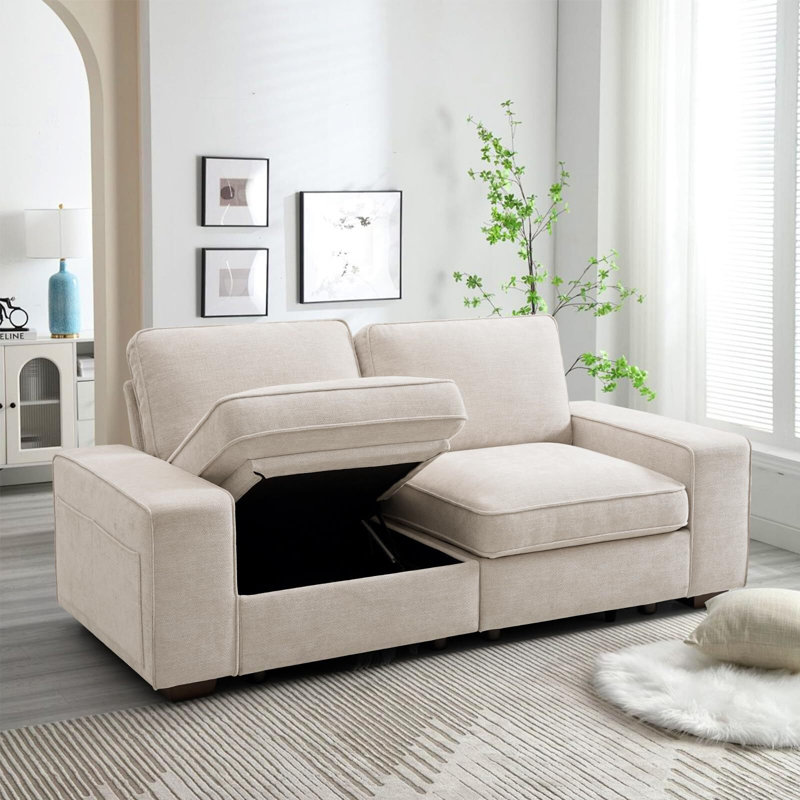 Canapé modulaire avec rangement pour le salon, le bureau et les petits espaces, H 33,1 po x l 72 po x P 31,9 po, 2