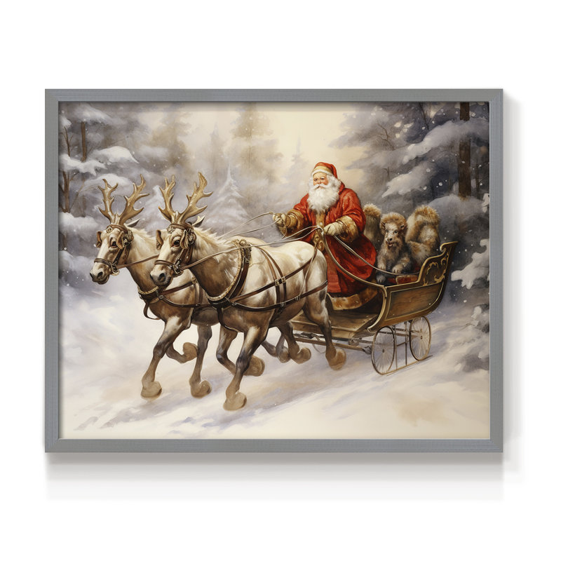 Chirstmas Art-CCCLX -Framed Print - Restickable, H 8 po x l 10 po, Gris