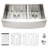 36" X 20" 9" Double Bowl  60/40  Stainless Steel 16 Gauge Apron Front Kitchen Sink, Sound - Reducing 3Mm Rubber Pad, Condensation Coating, Includes Dish Grid And Drying Rack Comes With Installation