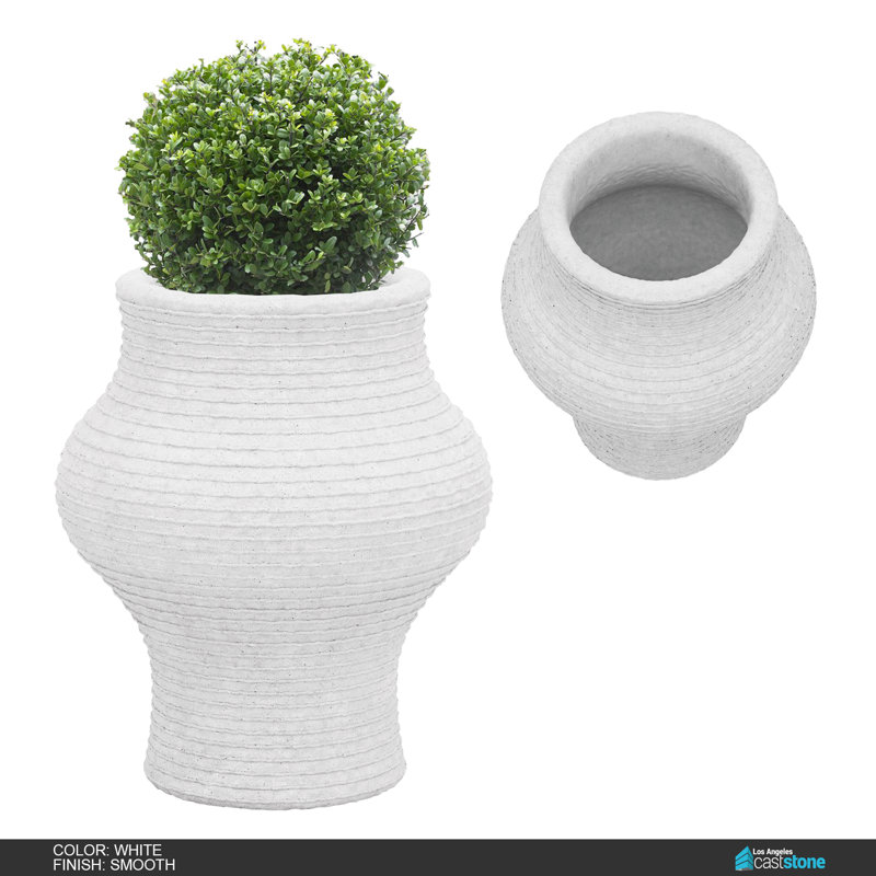 Asta Planter, White Smooth