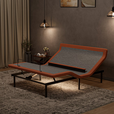 Adjustable Bed Frame With 14" Memory Foam Black Mattress(Medium Plush), Head And Foot Lift, Lumbar Support, Head-Pillow-Tilt, Massage, Under-Bed Lights, USB & Type C Ports, Memory Positions, Zero Gravity, E6000 Series