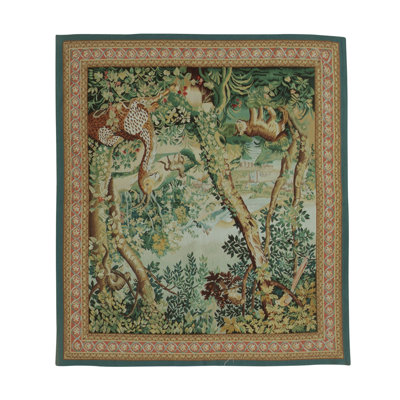 Hand-Knotted High-Quality Green/Caramel/Beige Area Rug