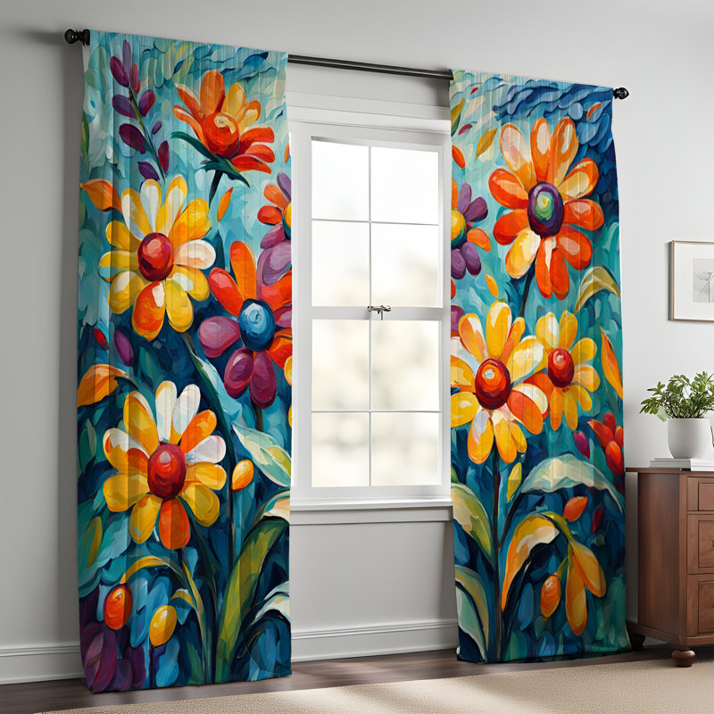 Paire de rideaux en polyester filtrant la lumière Karoline, L 40 po x L 61 po