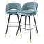 Cliff Swivel Upholstered Stool with Metal Frame-72767076-72767077