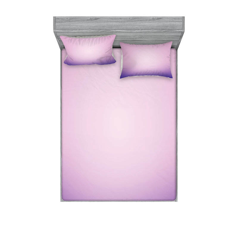 Drap-housse et coussin décoratif Ambesonne lavande, lilas rose pâle, Ensemble de draps pour très grand lit californien