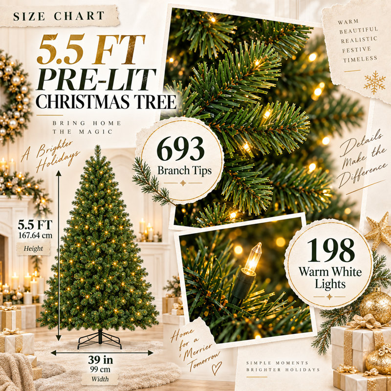 SDS-NB-BJ Christmas Tree, 5.5 feet