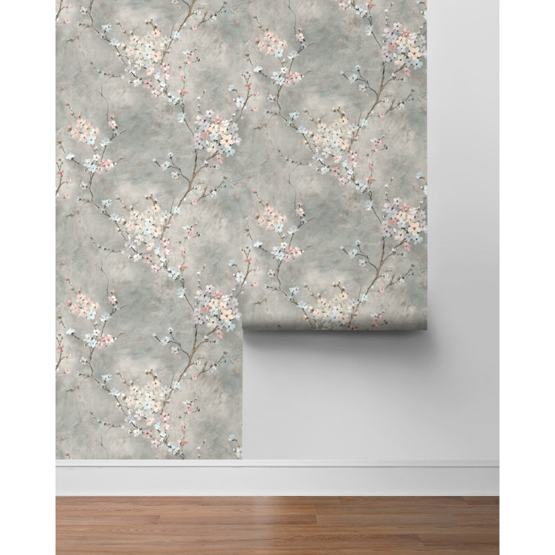 Rouleau de fleurs Rejan, Gris