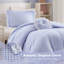 de literie pour lit simple / simple TG, microfibre de qualité supérieure, conception romantique en guingan pour un confort toutes saisons