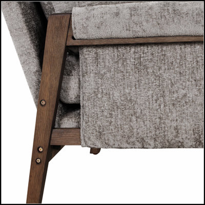 Fauteuil d'appoint en velours Kelly avec coussins moelleux et structure durable Kelly